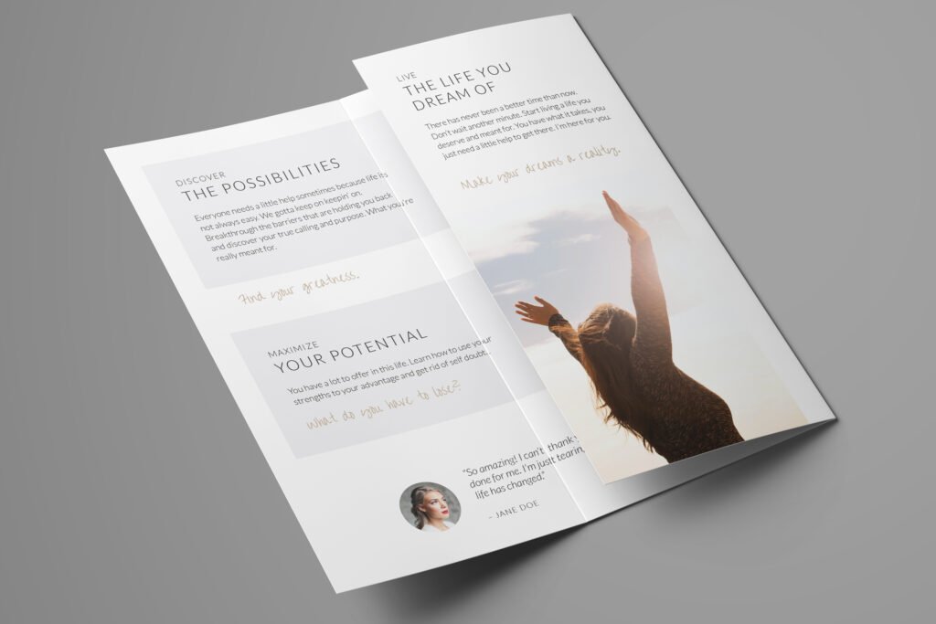 Clean & Simple brochure folded