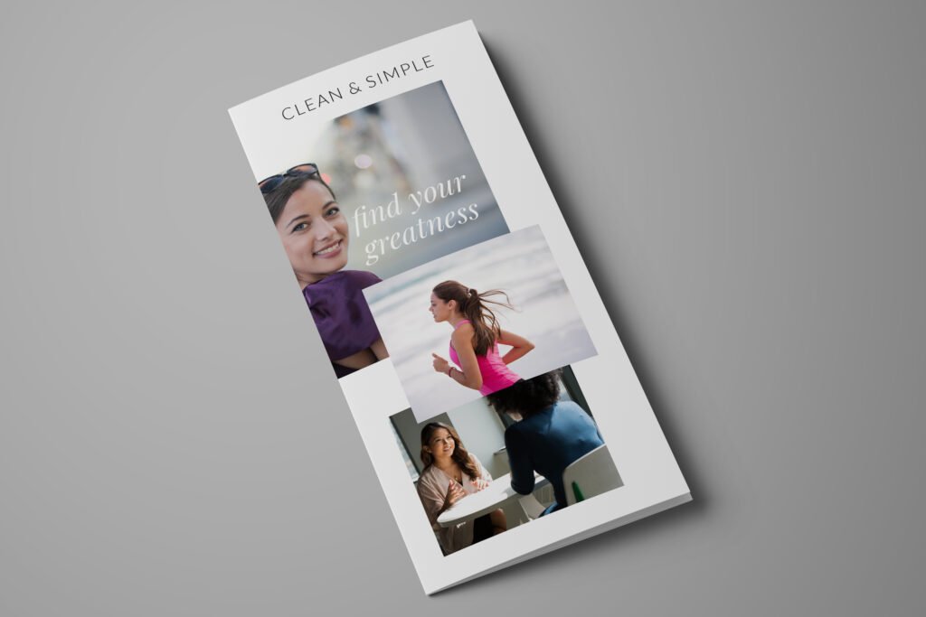 Clean & Simple brochure front